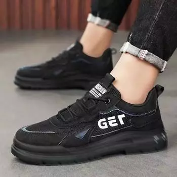 Men s shoes foreign trade spring and summer mesh breathable tooling shoes youth low-top thick-soled lightweight and comfortable sports shoes 39 хаки