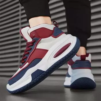 Men s shoes high-top thick-soled heightening Hong Kong style dad shoes youth retro casual sports running shoes new 39