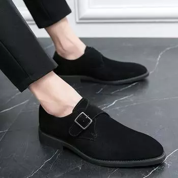 Men s shoes large size new leather shoes fashion matte leather pointed leather shoes trend gentleman foot casual shoes 38