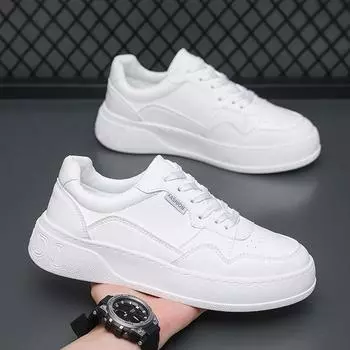 Men s shoes men s Korean version breathable board shoes four seasons casual shoes fashion trend sports shoes white shoes 39 белый