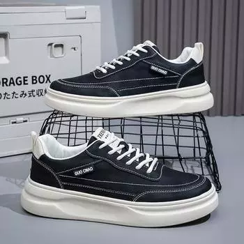 Men s shoes new heightening thick baseplate shoes youth tooling catwalk outdoor Hong Kong style live broadcast popular sports and leisure shoes 39 жёлтый