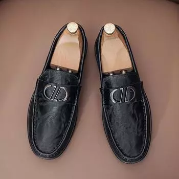 Men s shoes new summer comfortable breathable shoes soft-soled leather shoes versatile classic business style men s shoes Doudou shoes 39