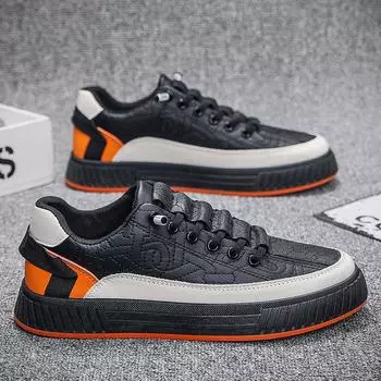 Men s shoes spring 2024 new versatile men s casual leather flat baseplate shoes Forrest Gump sports heightening white tide shoes 39