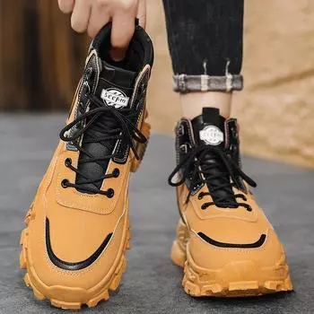 Men s shoes spring and autumn non-slip and wear-resistant outdoor work high-top outdoor tooling shoes, new men s sports Martin boots 39