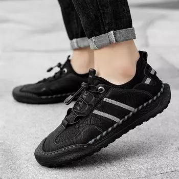 Men s Shoes Spring and Summer plus Size Trend All-Matching and Handsome Tide Shoes Non-Slip Slip-on Driving Sports Casual Shoes 38 серый