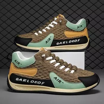 Men s shoes, spring Forrest Gump shoes, fashionable soft-soled beanie shoes, color-blocking, versatile casual shoes, student sneakers, running trendy 39
