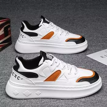 Men s shoes summer trend versatile low-top casual board shoes student sports thick sole heightening small white tide shoes Internet celebrity shoes 39