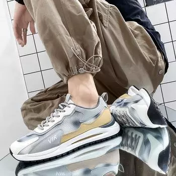 Men S Shoes Trend Ins Sports Dad Shoes Versatile Casual Summer Mesh Breathable Men S Sports Shoes Thick Sole Heightening Shoes 40