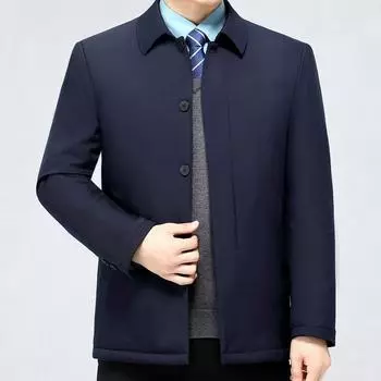 Men s short lapel down jacket winter new casual cadre wear warm dad jacket for men 165