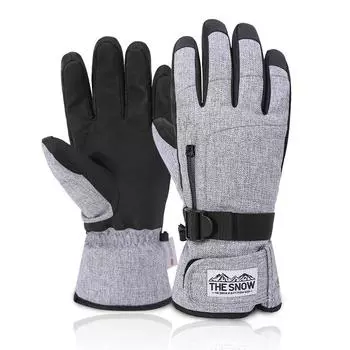 Men s Ski Gloves Are Warm Windproof Fleece Anti Slip for Skiing Waterproof and Cold Proof with Touch Screen and Fleece S