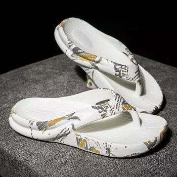 Men s slippers 2025 summer new fashion trend outer wear flip-flops one pedal shit feeling casual beach shoes 39