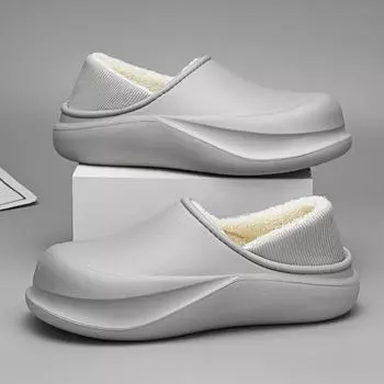 Men s slippers winter outdoor Warm Fluffy slippers 2024 Winter Slippers Home Plush Women Cotton Shoes unisex winter cotton shoes 36-37