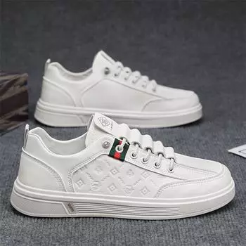Men s Sneakers Designer Casual Lightweight Leather Embossed Breathable Shoes Soft Versatile Skateboard Shoes Zapatillas 39