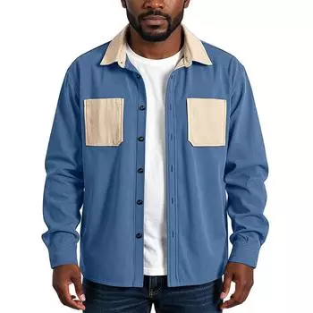 Men s Sports And Casual Loose Jacket M синий
