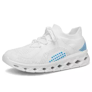Men s sports fly weaving mesh breathable lightweight soft sole travel walking shoes men lazy size Spring and autumn leisure 46 42