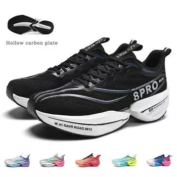 Men s Sports Shoes Racing Carbon Plate Marathon Sneakers Light Comfortable Athletic Running Shoes Tennis Cross Training Shoes 37 красный