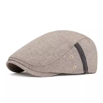 Men s Spring Summer Peaked Cap British Forward Cap Retro Beret Outdoor Sun Hat бежевый