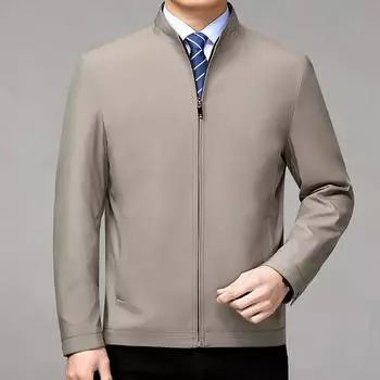 Men s stand collar jacket autumn new cadre style loose and versatile business casual dad jacket 170