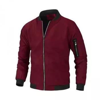 Men s Stand-Up Jacket Casual Spring and Autumn Thin Cardigan Zipper Jacket Fashion Youth Jacket Men s M