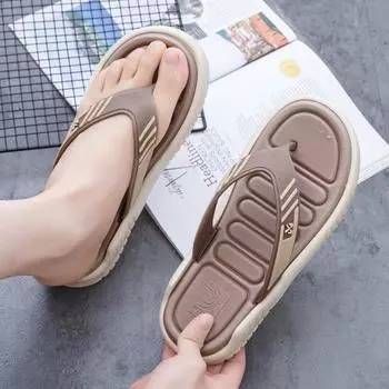 Men s Summer Beach Sandals Non-Slip Sports House Home Soft Sole Durable Fashion Wholesale Flip Flops Slippers for Men 40-45