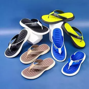 Men s Summer Korean Style Non-Slip Thick Sole Comfortable Beach Sandals Wholesale Flip Flops Slippers for Men 40-45