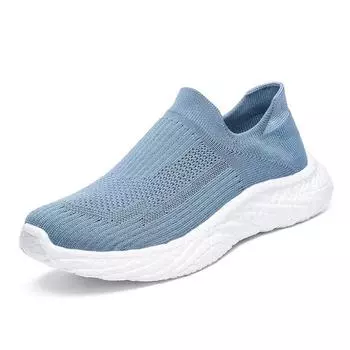 Men s Summer Lightweight Casual Sneakers Breathable Mesh Popcorn Bottom Loafers EVA Insole Comfortable Sock Shoes for Daily Use 38