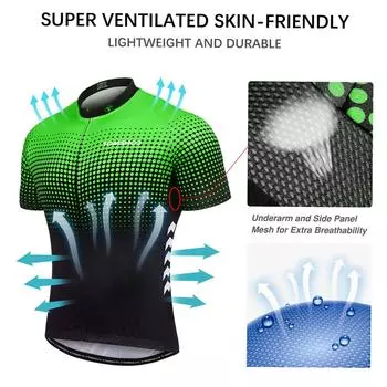Men s Summer Short Suits Cycling Set Cycling Jersey with 5D Gel Padded Riding Shorts Quick Dry XL синий