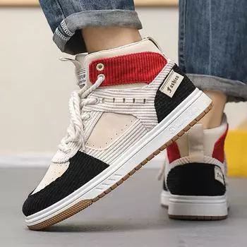 Men s Thick High Top Sports Shoes 2024 New Canvas Board Shoes Men s Leisure Fitness Vulcanized Shoes Size 39-44 canvas shoes 39