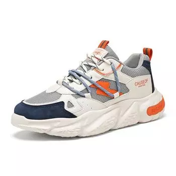 Men s Trendy & Versatile Breathable Sports Shoes New Summer Autumn Winter Fashion with Thick Sole Mesh Lining 42 синий