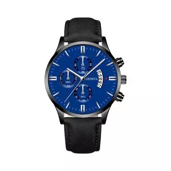 Men s Waterproof Luminous Running Alarm Clock Watch One Size синий