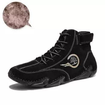 Men s Winter Padded Warm Snow Boots Casual Comfortable Sports Shoes Non-slip Wear-resistant 46
