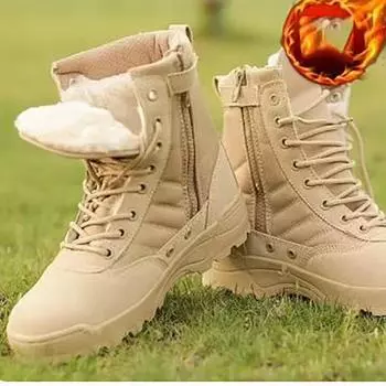 Men s Winter Plus Size Padded Thickened High Top Hiking Snow Boots Shoes Warm Comfortable Non-slip Shoes Breathable Hiking Shoes 46