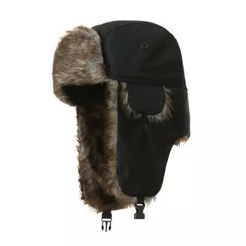 Men s Winter Trapper Aviator Trooper Earflap Warm Russian Waterproof Ski Hat Bomber Cap Russian Warm Ear Protectors Hats 58 серый