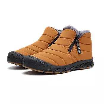 Men s Winter Warm Snow Boots Rainproof Fabric Faux Fur Lining Waterproof Ankle Boots Anti-slip Outdoor Shoes Hiking Sports Boots 36