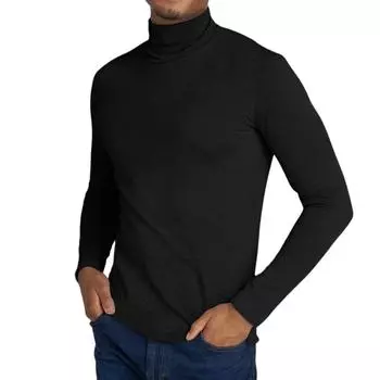 Men Self-Cultivation Base Layer Shirt Middle Collar Long Sleeves T-Shirt L