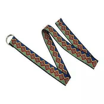 Men Trend Versatile Weave Waist Band Double Ring Buckle Waistband Canvas Strap Nylon Braided Belt E