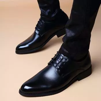 Men Wedding Leather Business Men s Pointed Casual Youth British Style Spring 2024 New Arrivals Shoes 37