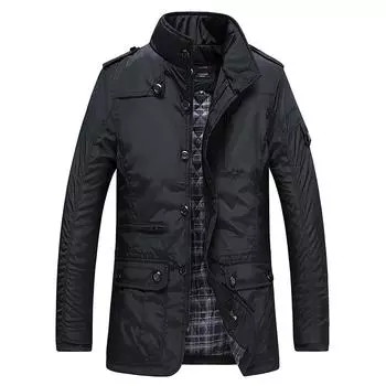 Men Winter Casual Windproof Thick Warm Jacket Youth Long Plus Size Trench Coat Parka Clothing 5XL