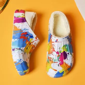 Men Winter Slippers Soft Warm House Indoor Fashion Couples Boys Girl Shoes Comfortable Eva Soft Sole Light Weight 36