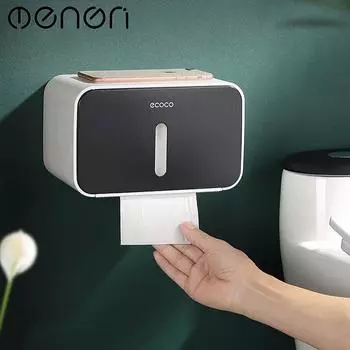 MENGNI портативный держатель для туалетной бумаги настенный стеллаж для хранения в ванной комнате креативная складная вешалка коробка для салфеток домашний держатель для туалетной бумаги чёрный
