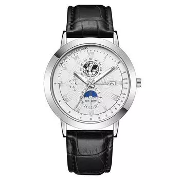 Mens Leather Business Fashion Watch Strap Watch For Gift Giving One Size