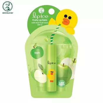 Mentholatum Lip Ice Фруктовый бальзам для губ с натуральным фруктовым соком яблока 3,5 г 3.5 g