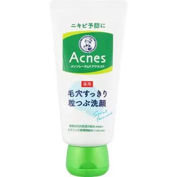 Mentholatum Rohto Pharmaceutical Mentholatum Acnes Medicated Pore Refreshing Granules Face Wash 130g