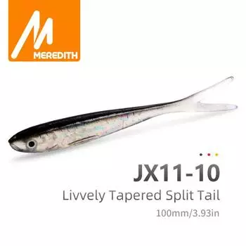 MEREDITH 5 шт. 100 мм 4,4 г мягкие приманки для морской и пресноводной рыбалки, силиконовые приманки для ловли гольяна, черви, воблеры, искусственная приманка, окунь, снасти, приманки A/4.4g/5pcs