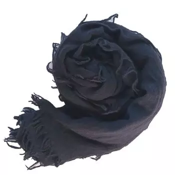 Merino Wool Solid all over the 100% Stole, Color, Large, Fall/Winter, Lightweight, Gauze, 110x200mm, Fringe, Cashmere-Like, Men s/Women s [.a world]