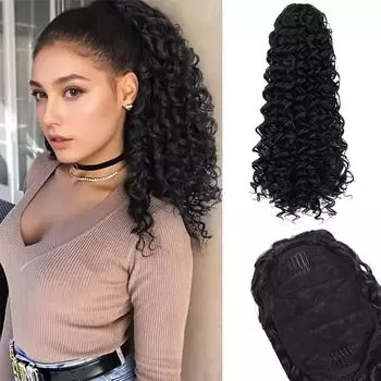 MERISIHAIR 1 шт. синтетический свободный кудрявый парик с хвостиком, высокотемпературное волокно, легко носить, хвостик для женщин, одежда для косплея и вечеринок 40cm