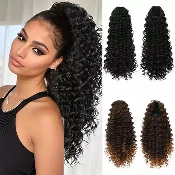 MERISIHAIR синтетический свободный длинный кудрявый парик с конским хвостом, высокотемпературное волокно, легко носить, конский хвост для женщин, повседневная одежда 40cm