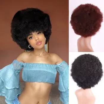 MERISIHAIR женские модные короткие черные волосы парики афро вьющийся парик для женщин парик из синтетического волокна wig