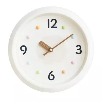Mermbe Wall Silent 12 дюймов ABS Frame 3D Деревянные Простые в интерьере настенные часы Khaki Clock, Стильные, Милые, Часы, (Диаметр 30см), Цветной, Цифровой, Руки,
