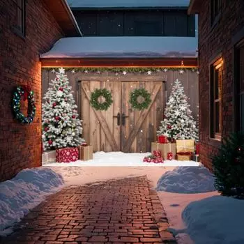 Merry Christmas Winter Christmas Rustic Barn Wood Background Cloth 2025 Xmas Party Decoration Supplies Photography Background